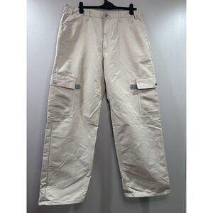 VTG Levi's SilverTab Pants Mens 38X32 Cream Khaki  Baggy Utility Mesh Cargo 90s
